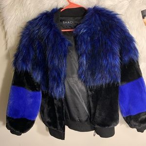 Shaci blue retro chic jacket